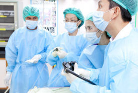 Endoscopy procedure for treating kidney stones